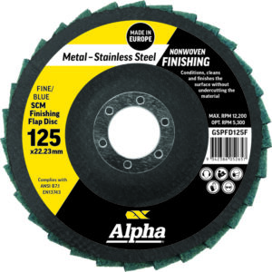 ALPHA Flap Disc Surface Finishing 125mm Fine / Blue SCM Bulk