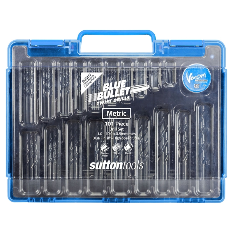 SUTTON TOOLS Blue Bullet Jobber Drill Bit 101pc Set