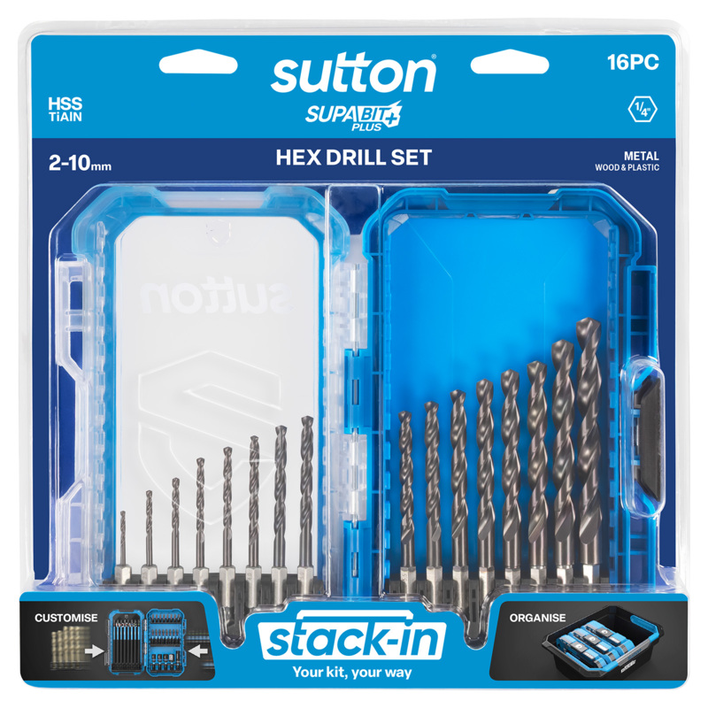 SUTTON 16pc Supabit Plus Drill Set