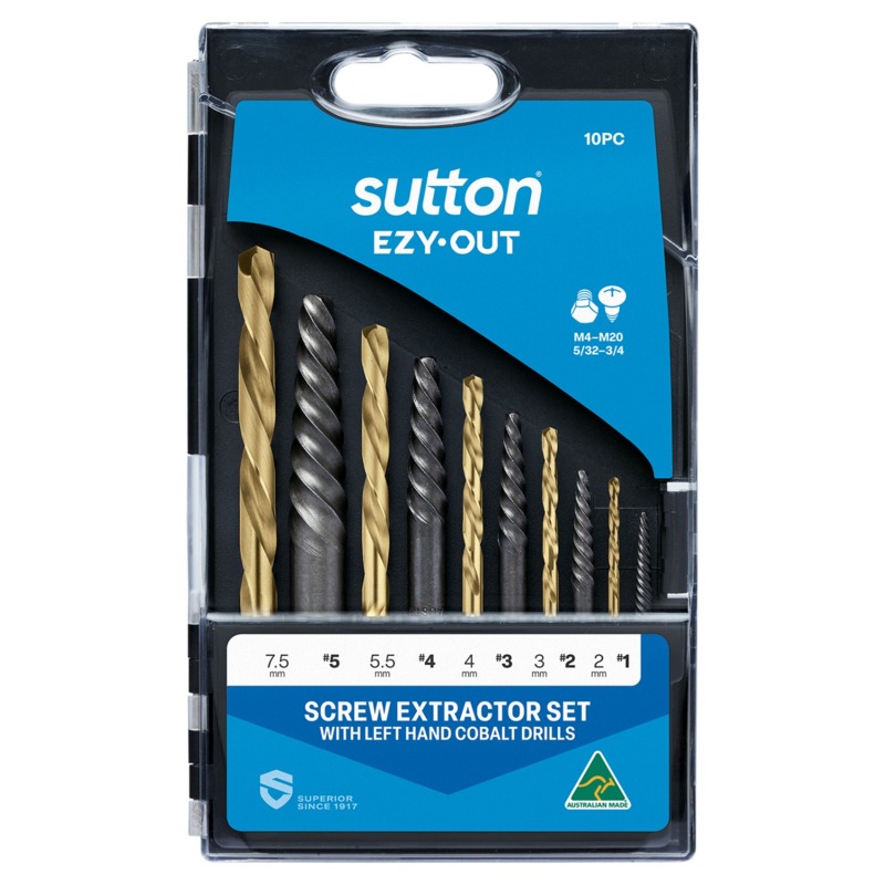 SUTTON 10pc Screw Extractor Set