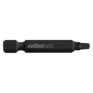 SUTTON Screwdriver Bit Impact S118 #1 X50 Square Recess Power Carded