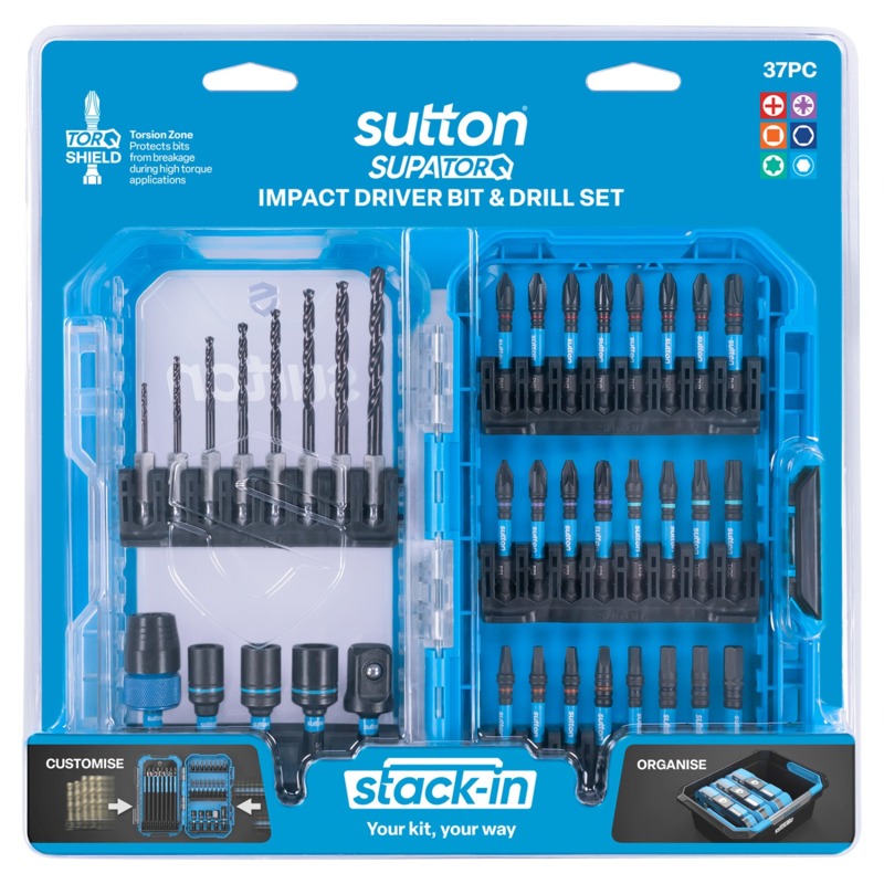 SUTTON 37pc Stack-In Insert Power Screwdriver Bit Set