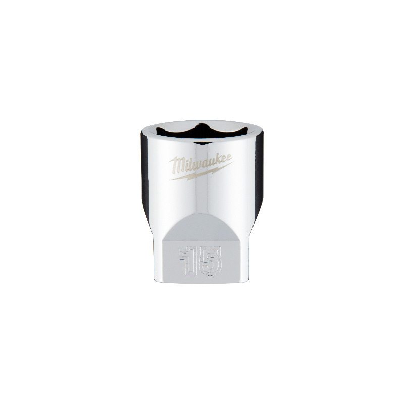 MILWAUKEE 1/4" Drive Socket Metric Standard 15mm