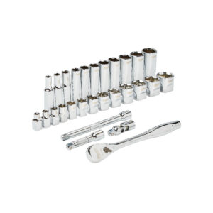 MILWAUKEE 3/8” Drive 28pc Ratchet & Socket Set  SAE