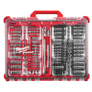 MILWAUKEE® 1/4” & 3/8” Dr 106pc Metric & SAE Ratchet & Socket Set w/ PACKOUT™