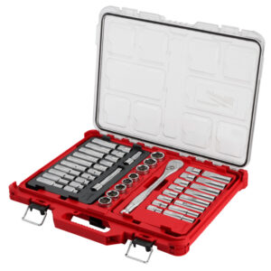 MILWAUKEE® 1/2" 47pc Metric & SAE Ratchet& Socket Set w/ PACKOUT™