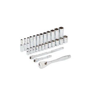 MILWAUKEE 1/4” Drive 28pc Ratchet & Socket Set  Metric