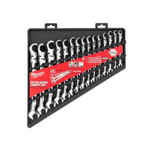 MILWAUKEE 15p Flex-Head Ratcheting Wrench Set – Metric