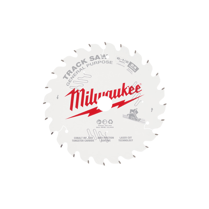 MILWAUKEE 165mm 6-1/2" 24T Wood Track Saw Blade General Purpose