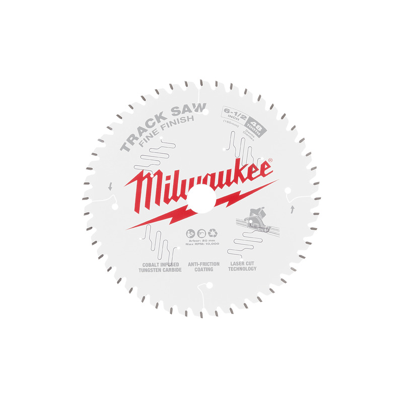 MILWAUKEE 165mm 6-1/2" 48T Wood Track Saw Blade Fine Finish