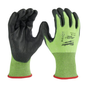 MILWAUKEE Cut 5(E) High Visibility Polyurethane (PU) Dipped Gloves 1 Pack - XXL