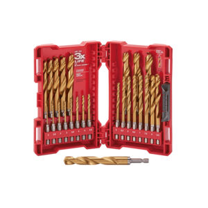 MILWAUKEE SHOCKWAVE™ Red Helix™ 25pc Titanium Drill Bit Set
