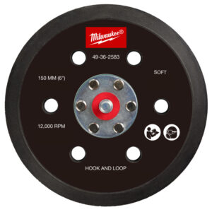 MILWAUKEE 150mm Hook and Look Sander Backing Pad - Soft
