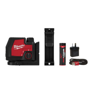 MILWAUKEE REDLITHIUM™ USB Rechargeable Cross Line Laser Kit (1x 3.0Ah, Case)
