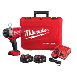 MILWAUKEE M18 FUEL 1/2" High Torque Impact Wrench with Pin Detent - Gen 3 (2x 5.0Ah, Case) Kit