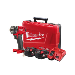 MILWAUKEE M18 FUEL™ 1/2" Compact Impact Wrench with Friction Ring Kit (2x 5.0Ah)