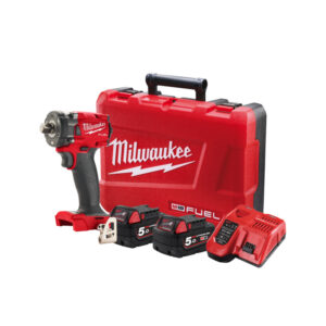 MILWAUKEE M18 FUEL™ 1/2" Compact Impact Wrench with Pin Detent Kit (2x 5.0Ah)