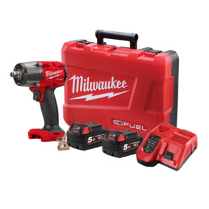 MILWAUKEE M18 FUEL™ 1/2" Mid-Torque Impact Wrench with Friction Ring Kit (2x 5.0Ah)