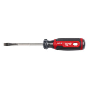 MILWAUKEE USA Made Cushion Grip Slotted 1/4" x 4" Screwdriver From 4PCE & 6PCE