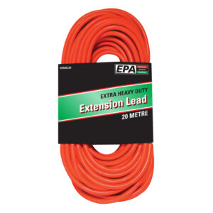 EPA 15A Cable, 10 Amp Plug with Neon Socket Extra HD, Red 30m
