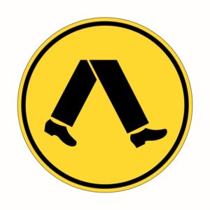 UNIFORM SAFETY SIGNS 600mm Dia. - Alu, Class 1 - Pedestrians Symbol