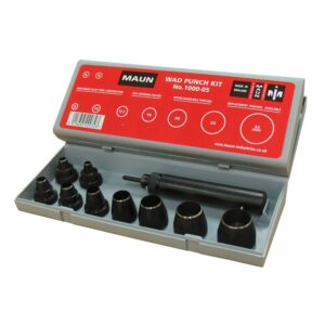Maun 1001-05 Wad Punch Set With Centre Punch Imperial 1/4” to 1”