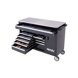 SP TOOLS TOOLKIT 448PC METRIC/SAE - SUMO SERIES ROLLER CABINET WITH SIDE CABINET 12 DRAWER BLACK