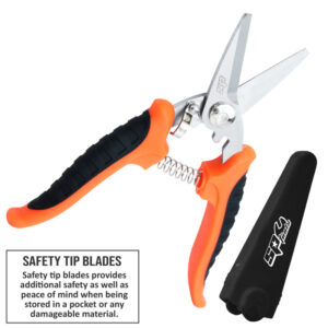 SP TOOLS Pliers & Cutters Industrial Shear/Scissors Safety Tip 180mm (7")