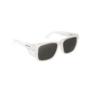 PROCHOICE Safety Glasses Smoke Lens with Clear Frame