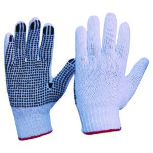 PROCHOICE Knitted Poly/Cotton With Pvc Dots Gloves Ladies Size