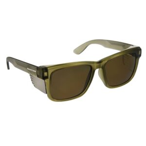 PROCHOICE Safety Glasses Frontside Polarised Brown Lens With Khaki Frame