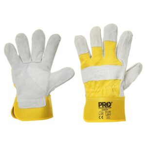PROCHOICE Yellow/Grey Leather Gloves Large