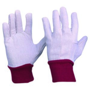 PROCHOICE Cotton Drill Red Knit Wrist Gloves Ladies Size