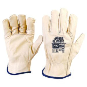PROCHOICE Riggamate Beige Premium Cowgrain Gloves Large