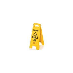 FLOOR SIGN YELLOW POLY "WET FLOOR"  600X300MM