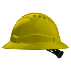 PROCHOICE Hard Hat Full Brim Vented Ratchet Harness - V6 Yellow