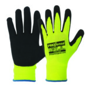 PROCHOICE Lfn Hi Vis Yellow Gloves Size 9