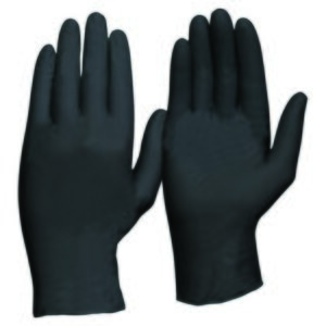 PROCHOICE Gloves Disposable Nitrile P/ Free, Heavy Duty, Blk Large