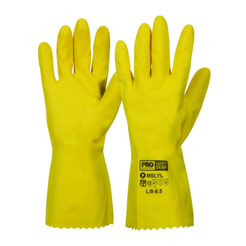 PROCHOICE Yellow Silverlined Gloves Medium (7-7.5)