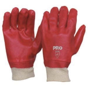 PROCHOICE 27Cm Red Pvc / Knit Wrist Gloves Large