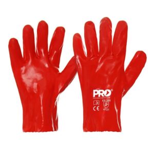 PROCHOICE 27Cm Red Pvc Gloves Large