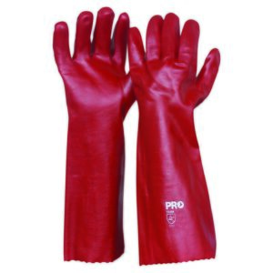 PROCHOICE 45Cm Red Pvc Gloves Large