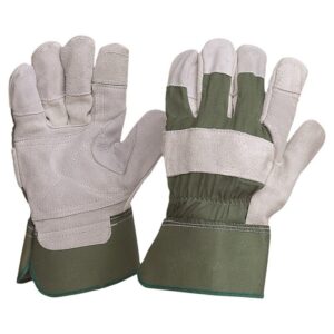 PROCHOICE Green Cotton / Leather Gloves Large